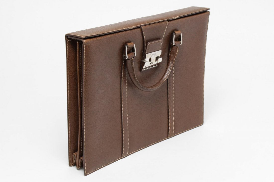 Pineider Briefcase, Italian Calfskin Leather (1 of 8)