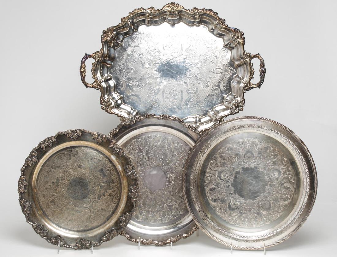 Silver-Plate Serving Trays, inc. Rogers, Vintage (1 of 5)