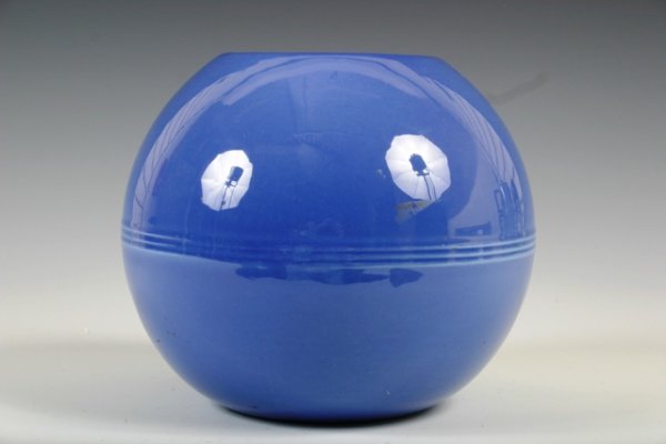 Trenton Pottery Blue Ball Vase
