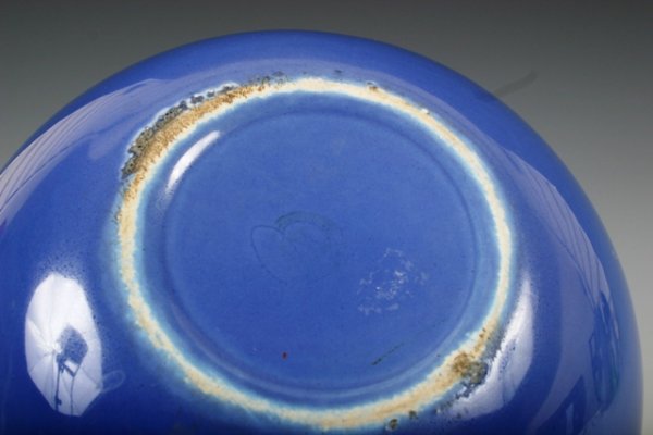 Trenton Pottery Blue Ball Vase - 3