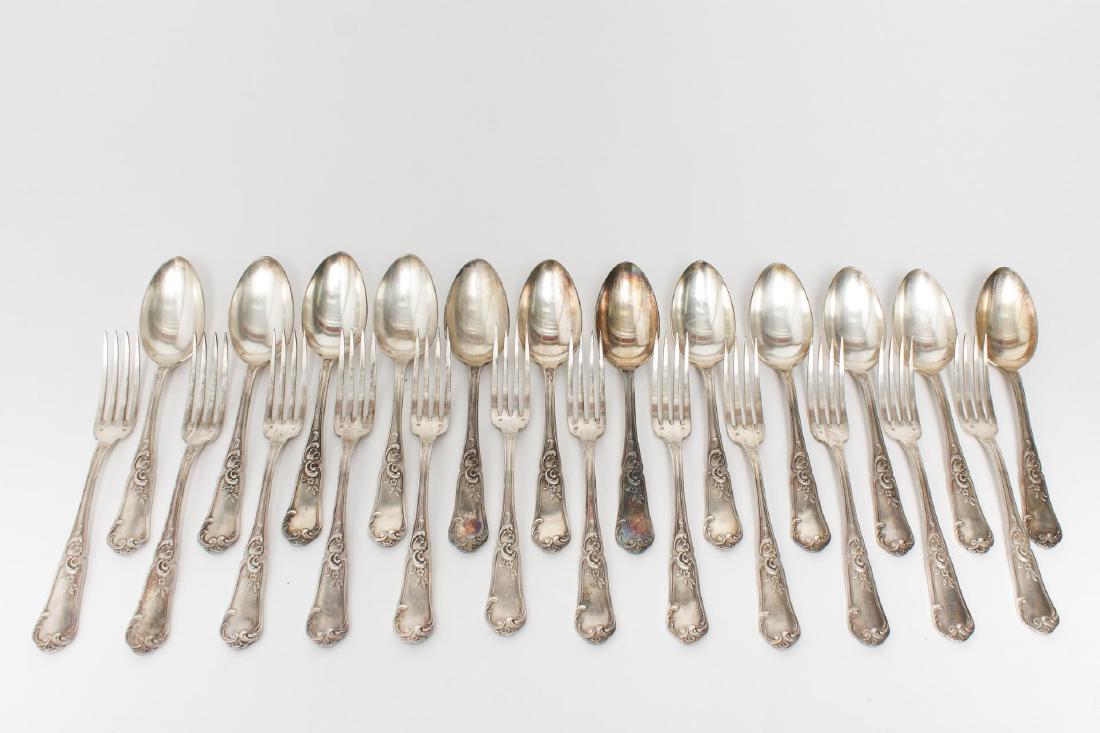 Silver-Plate Dinner Flatware, Marked 84, 24 pcs. (1 of 4)