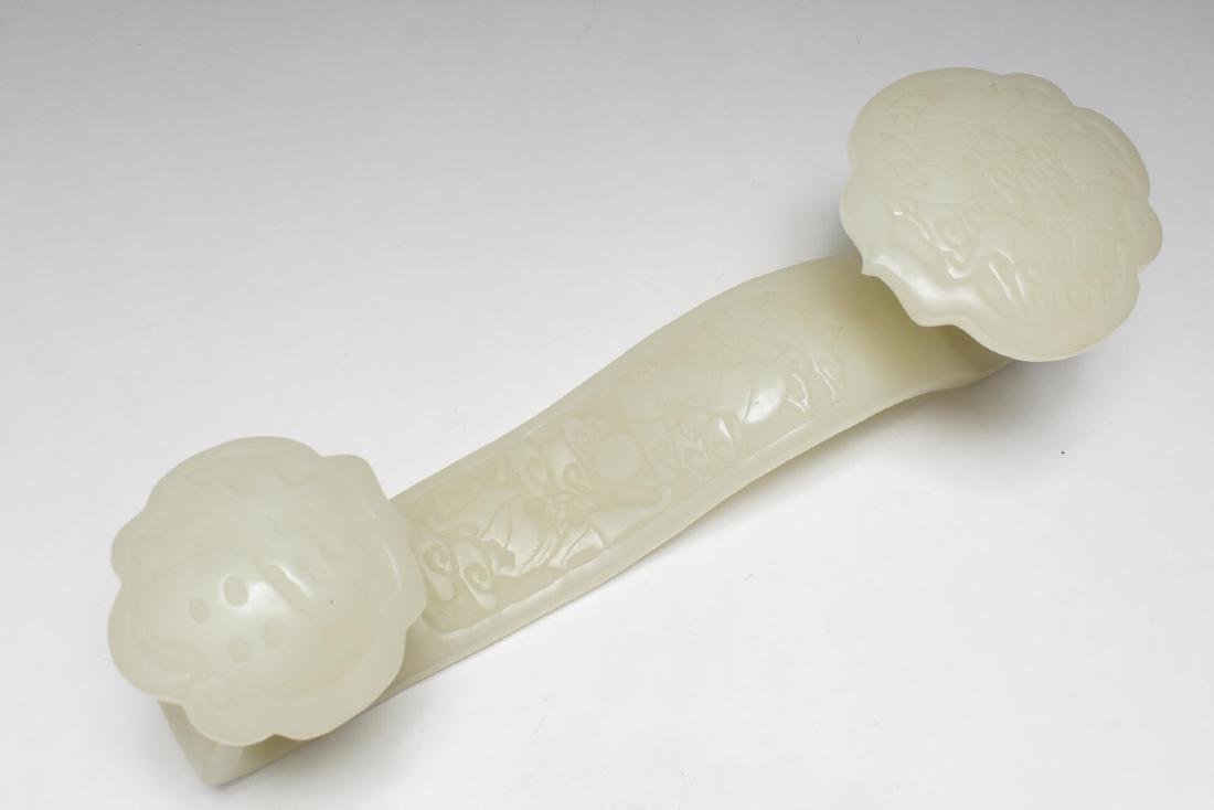 Chinese Celadon Jade Carved Ruyi Scepter (1 of 7)