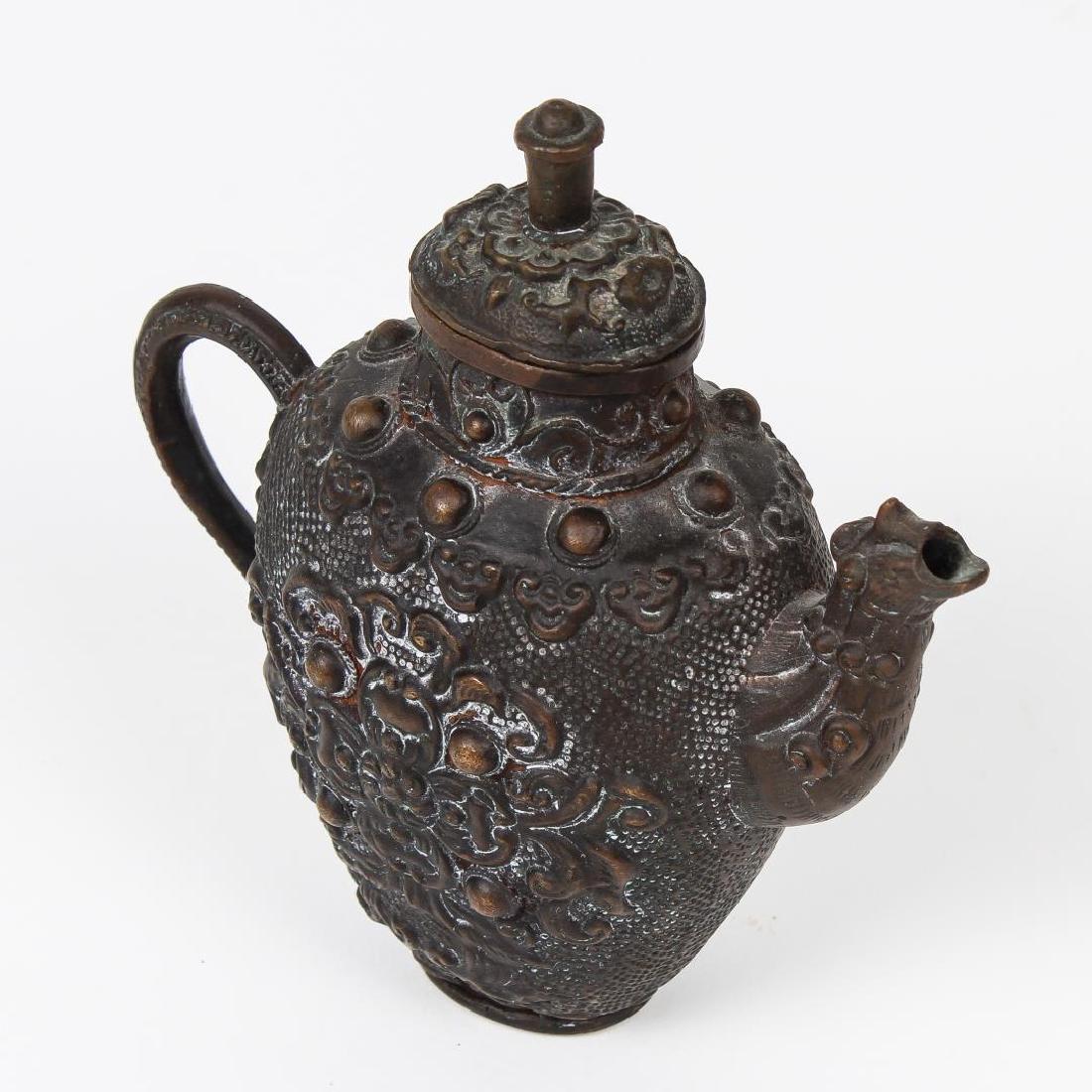 Chinese Brass Teapot, Ornate (1 of 6)