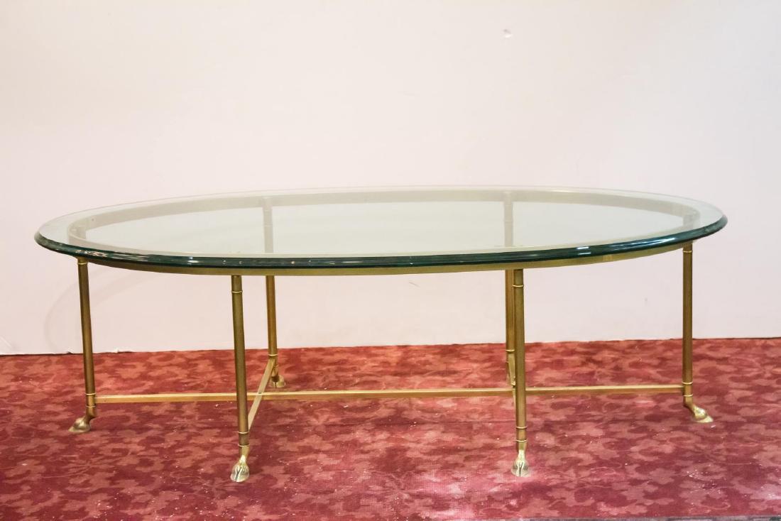 Brass & Glass Coffee Table, Maison Jansen-Manner (1 of 4)