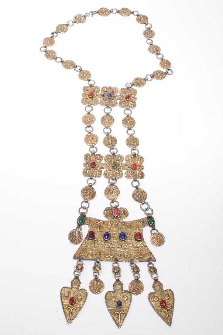 Tribal Gold-Washed Silver Dowry Necklace (1 of 2)