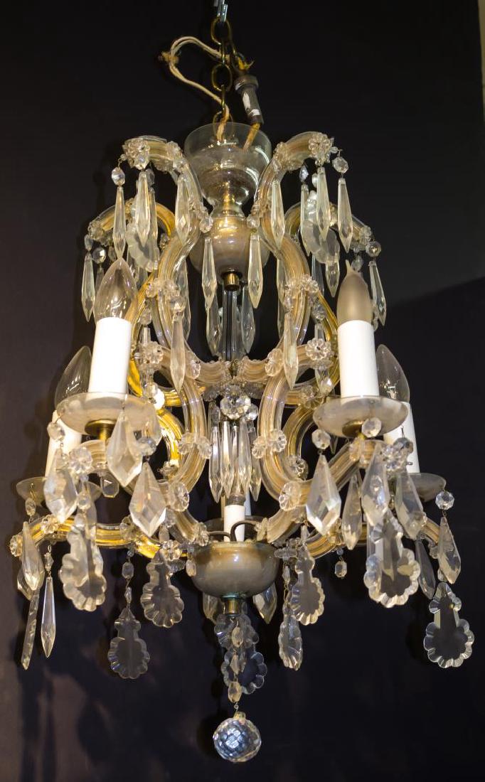 Maria Theresa Chandelier, Gilt Metal & Crystal (1 of 4)