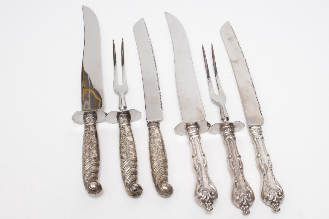 Sterling Silver & Sheffield Steel Carving Sets (1 of 3)