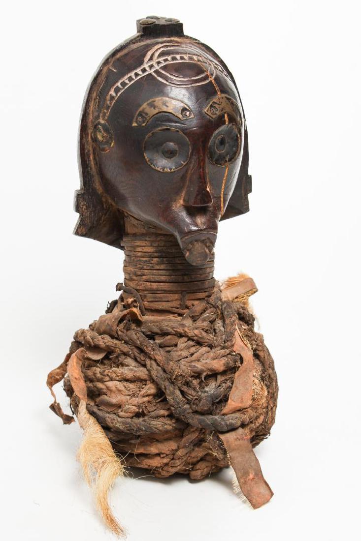 African Ethnographic Tribal Hardwood Head of a Man (1 of 5)