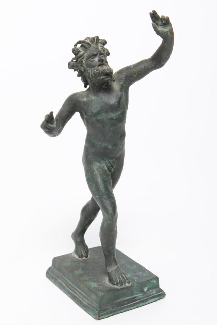 Neoclassical Dancing Faun- Bronzed Metal Sculpture (1 of 5)