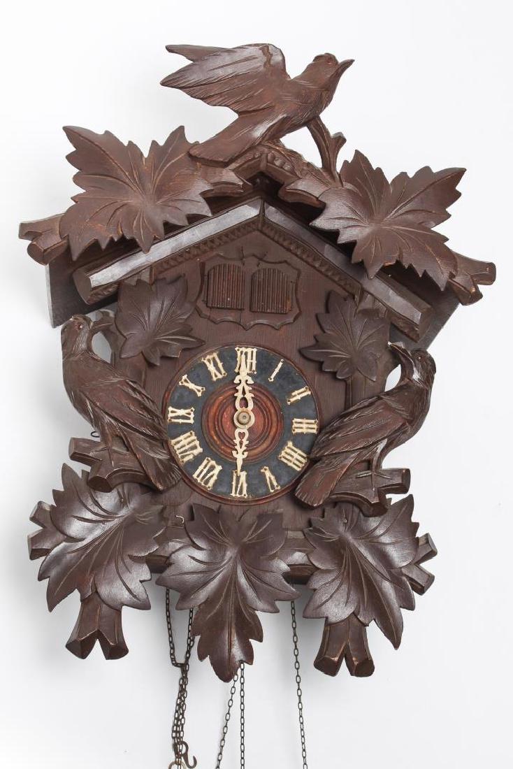 Black Forest "Bird & Leaf" German Cuckoo Clock (1 of 5)