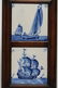Dutch Delft Blue Ceramic Tile Plaques, Framed Pair - 3
