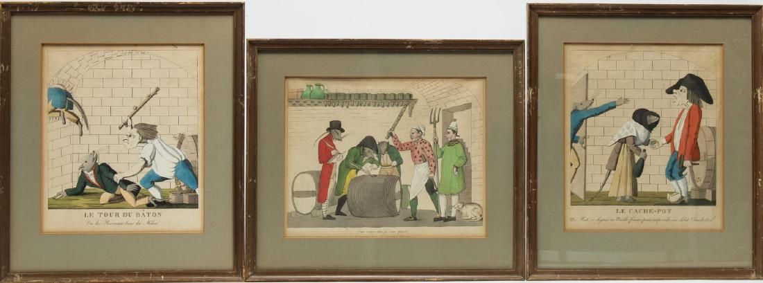 French Antique Political Cartoon Prints, 3 (1 of 4)