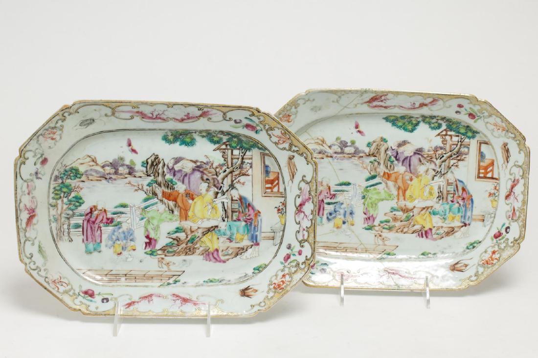 Chinese Export Porcelain Serving Trays, Antique (1 of 4)