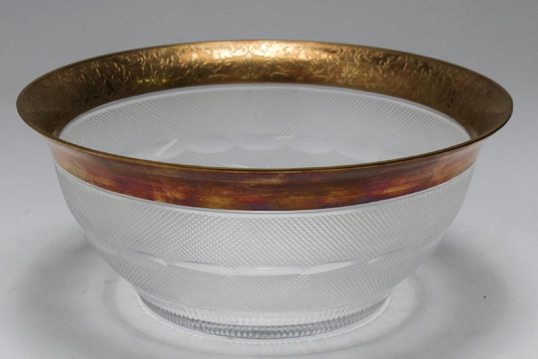 Antique Moser Crystal Bowl, with Gilt Rim (1 of 4)
