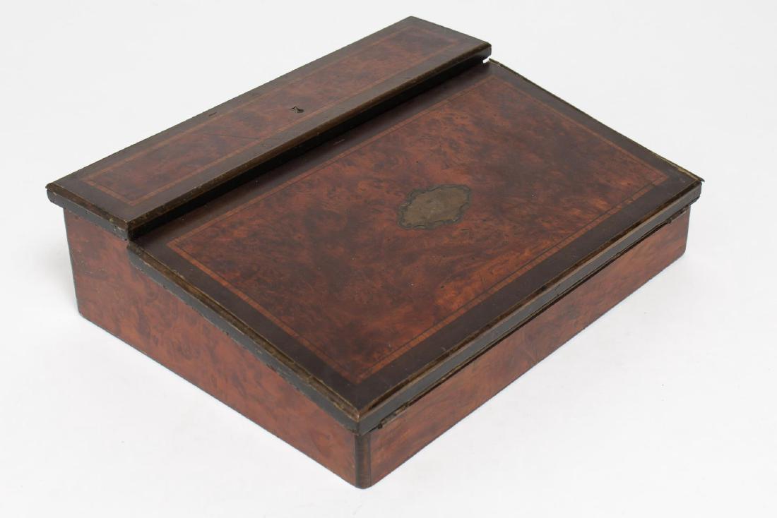 Victorian Burl Walnut Lap Desk, Antique (1 of 4)