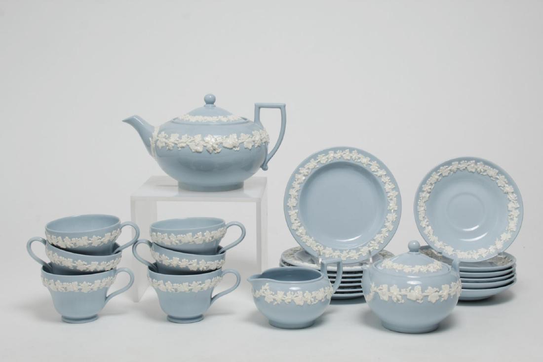 Wedgwood Blue-Glazed Porcelain Tea Service (1 of 6)