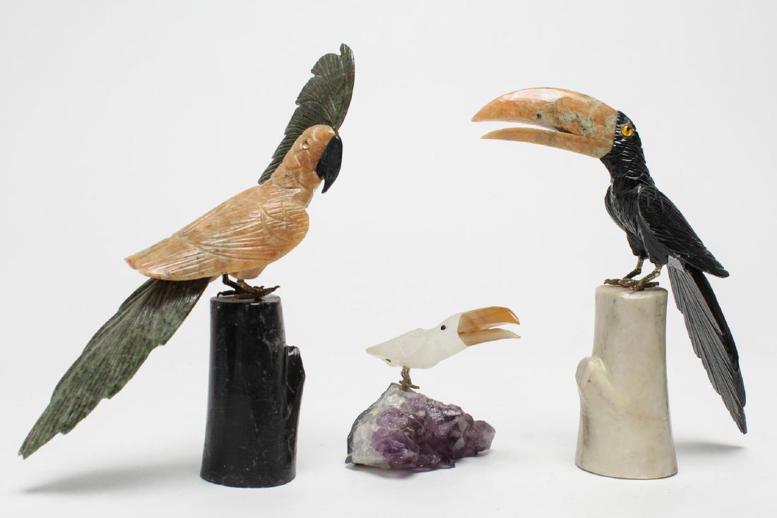 Mexican Mid-Century Stone Tropical Bird Figures, 3 (1 of 7)
