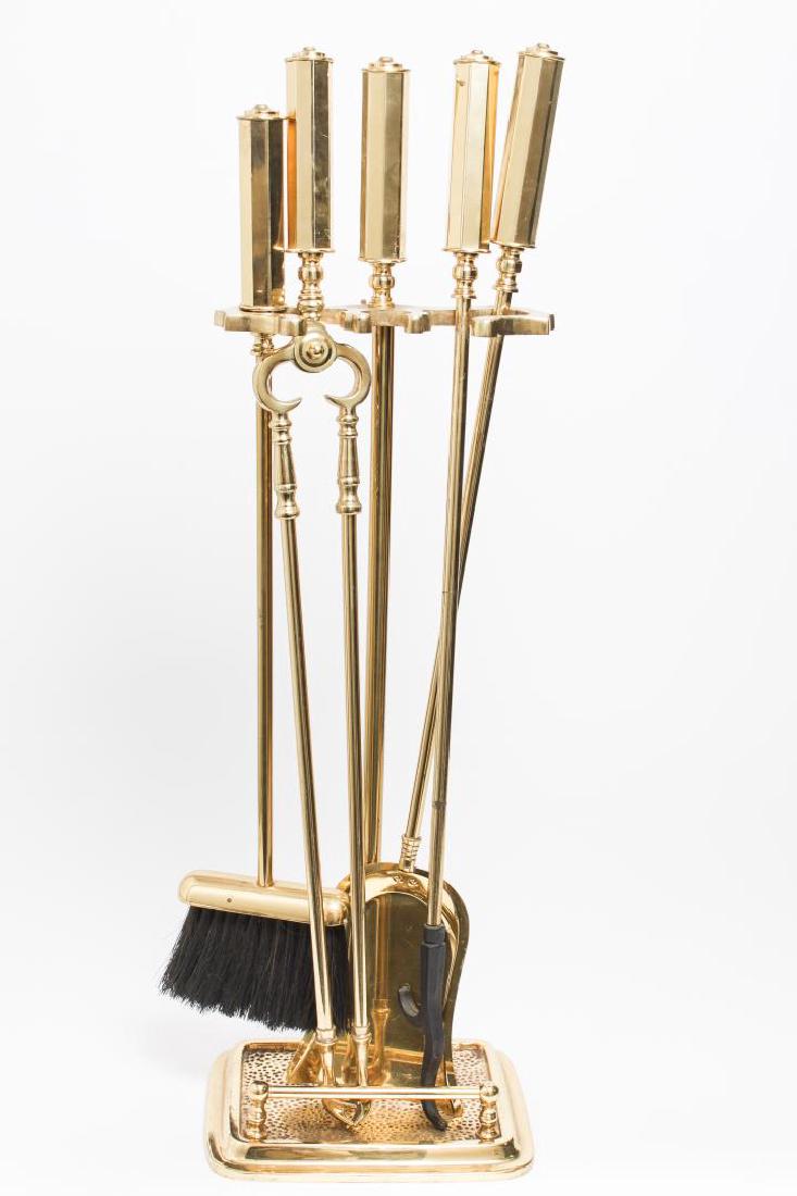 Mid-Century Modern Brass Fireplace Tools (1 of 4)