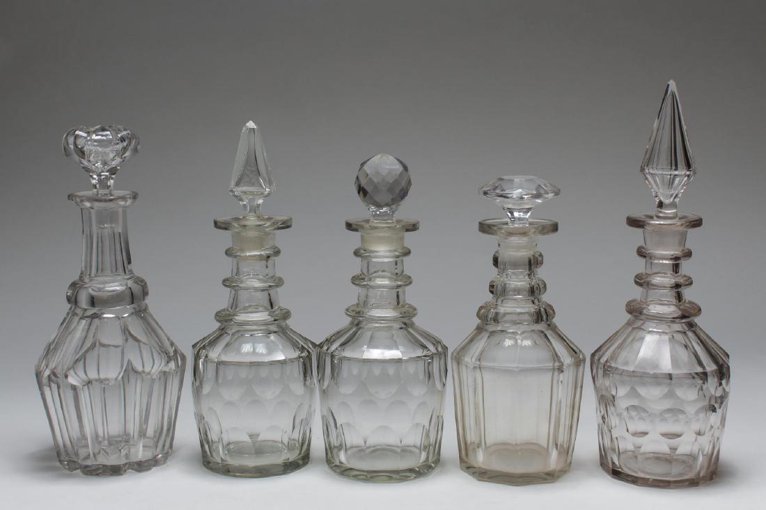 Vintage Lead Crystal Decanters, 5 Pcs (1 of 6)