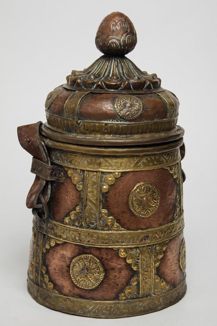 Middle Eastern Islamic Bedouin Copper & Brass Pail (1 of 5)