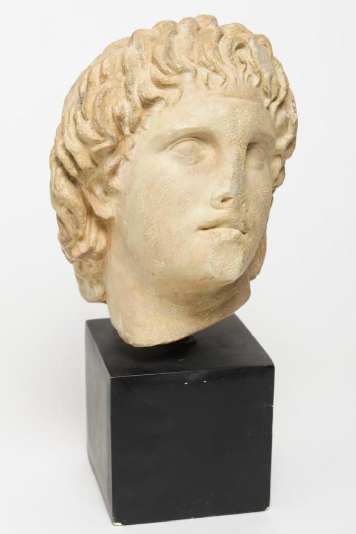 Hellenistic-Manner Cast Stone Bust, Head of Youth (1 of 6)