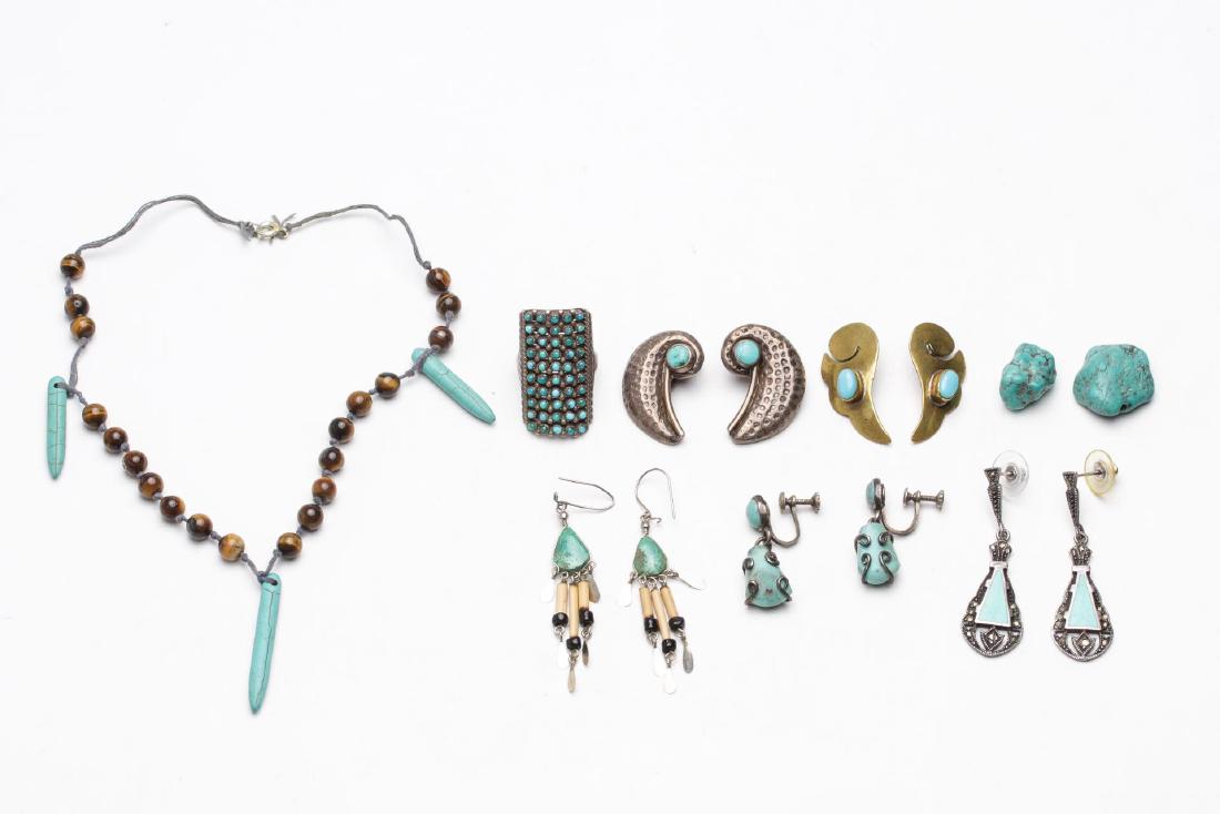 Turquoise, Silver, Brass & Silver-Tone Jewelry, 9 (1 of 7)