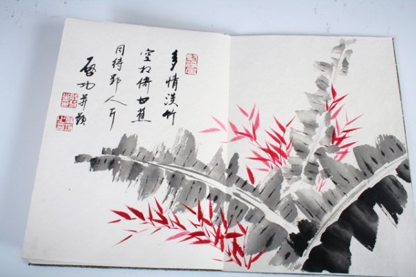 20th C Chinese Album Painting with Calligraphy - 3