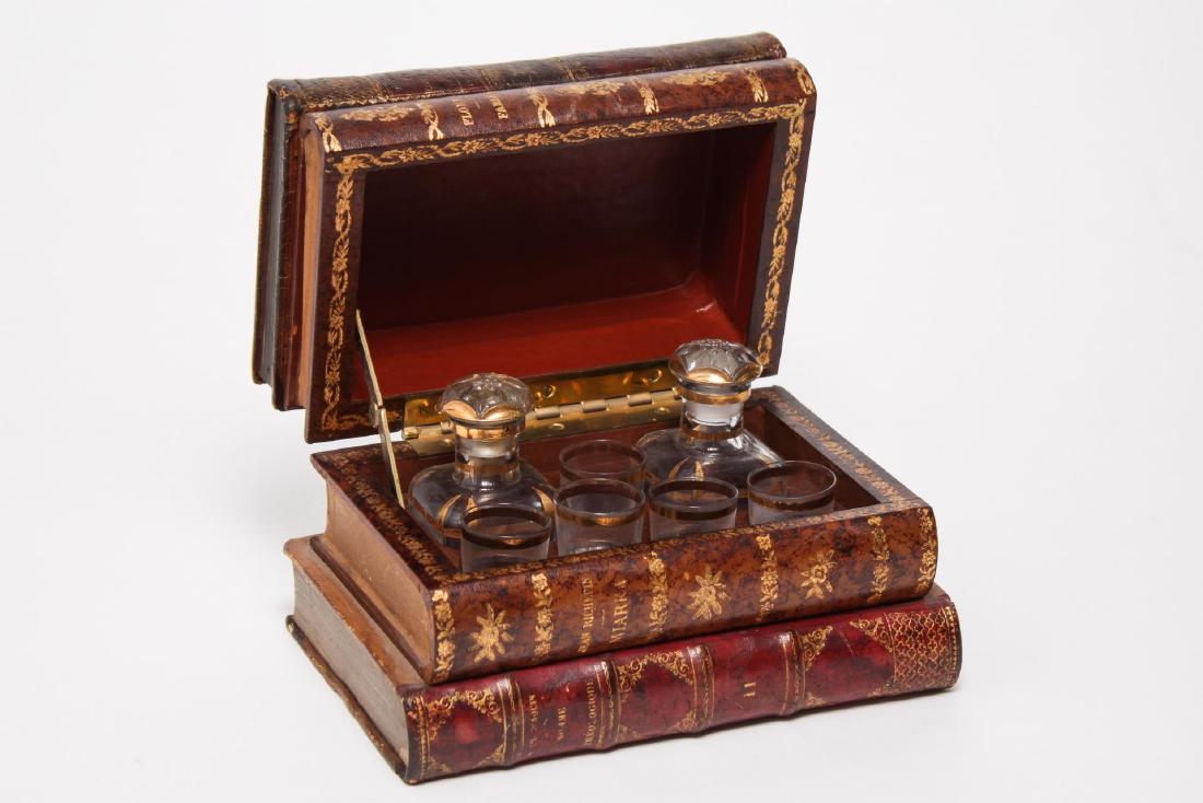 French Tantalus Liquor Set, False-Book Form (1 of 6)