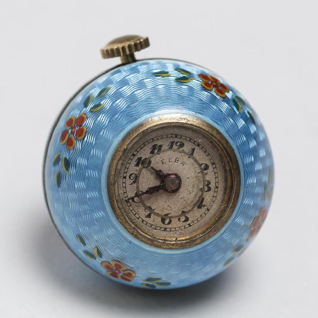 Guilloche Silver Pendant Watch, Spherical, Swiss (1 of 8)