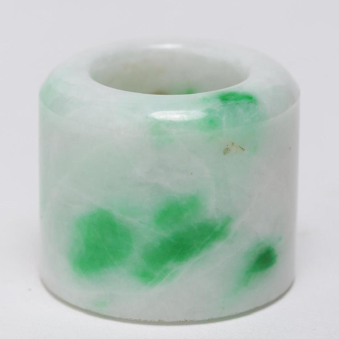 Chinese Mottled Jade Archer's or Thumb Ring, Man's (1 of 6)