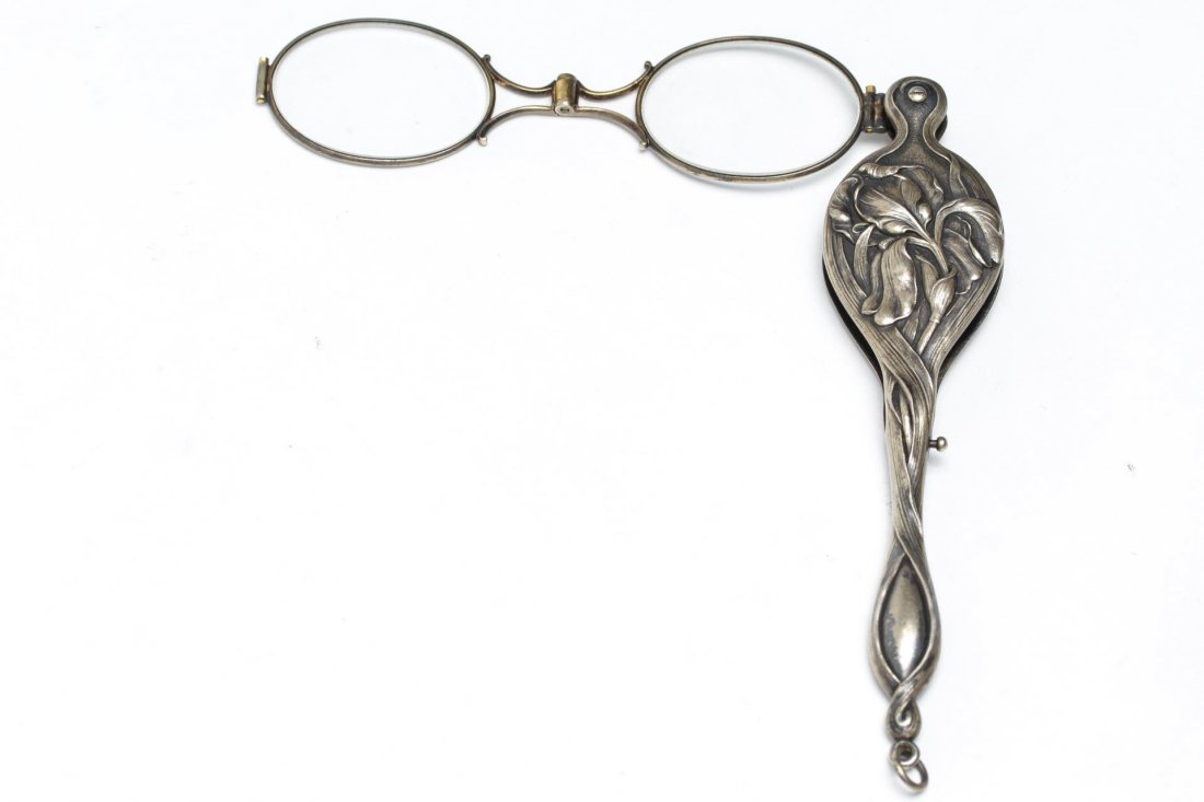 Art Nouveau Silver Lorgnette, American Sterling (1 of 4)