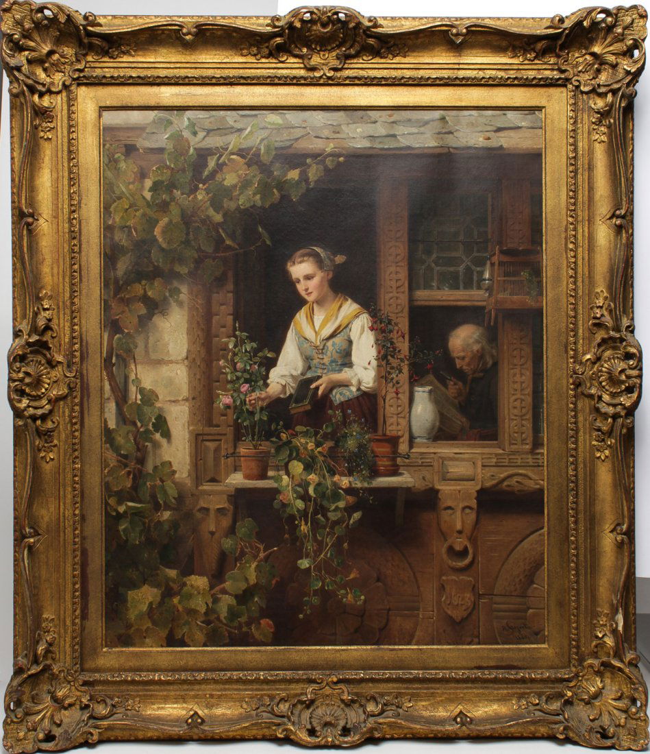 August Friedrich Siegert (German, 1820-1883)- Oil (1 of 7)