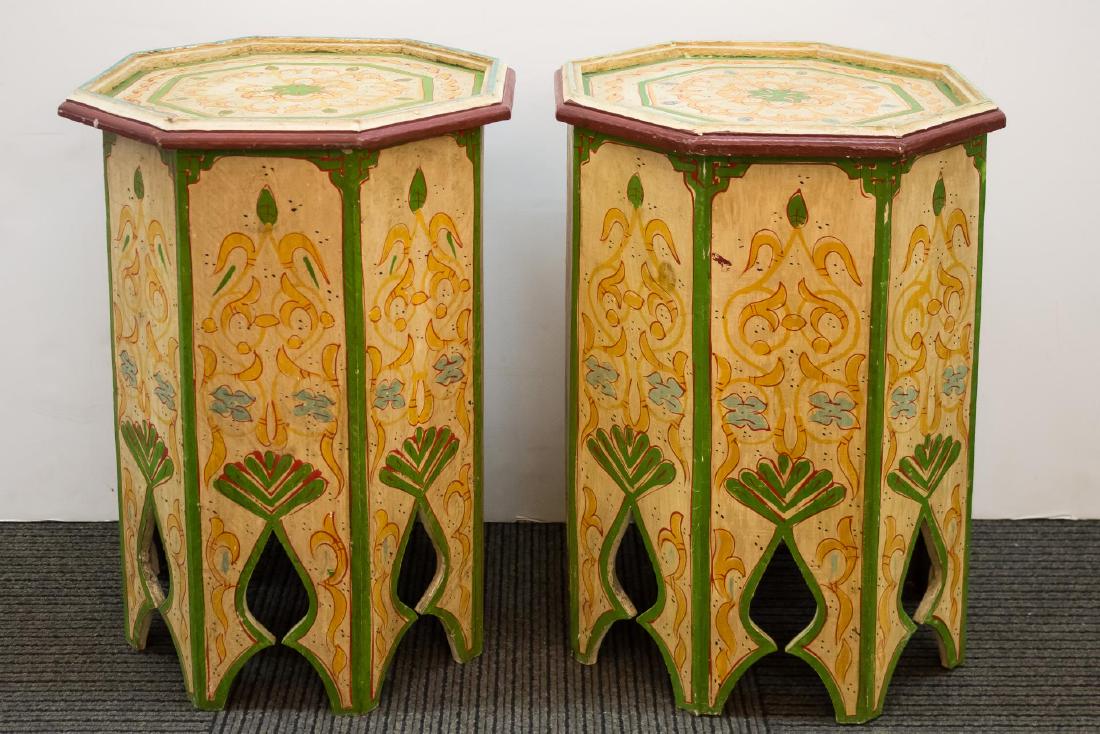 Moroccan Side Tables, Painted Wood (1 of 2)