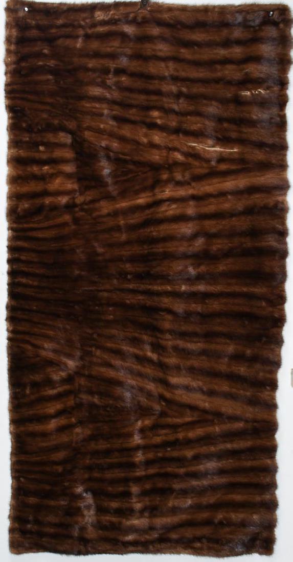 Vintage Mink Shawl/ Car Blanket, Natural Wild Fur (1 of 4)