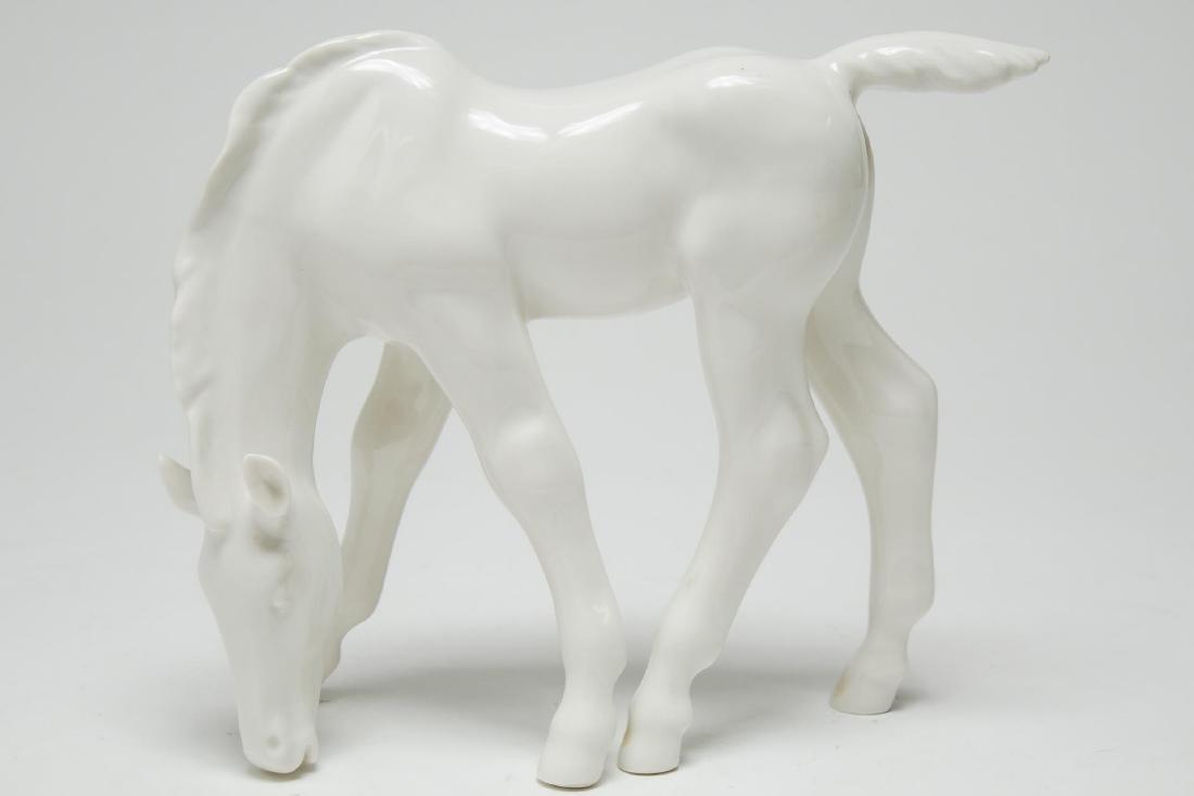 Russian Lomonosov Porcelain White Horse Figurine (1 of 5)
