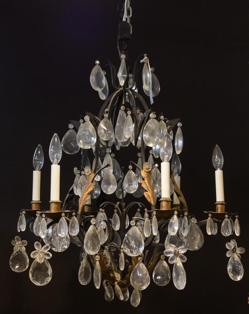 Vintage Chandelier, Mixed Metal, 6-Light (1 of 5)