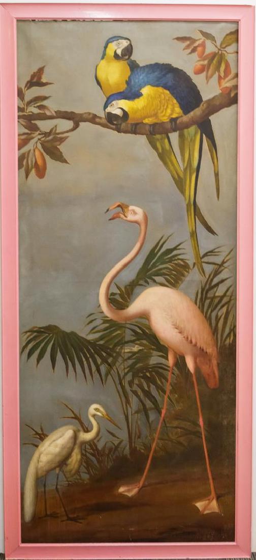 Oversized Portrait of Various Birds, 19th C- Oil (1 of 6)