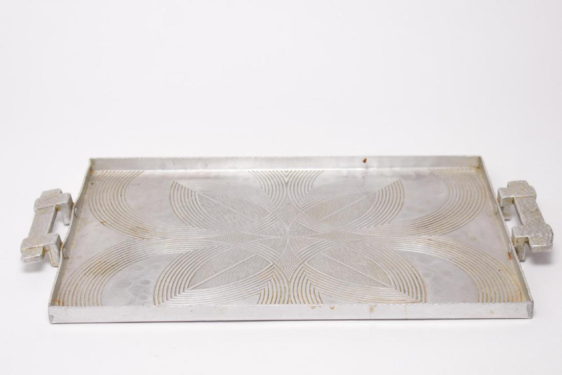 Canterbury Arts Deco Moderne Aluminum Tray, 1940s (1 of 7)