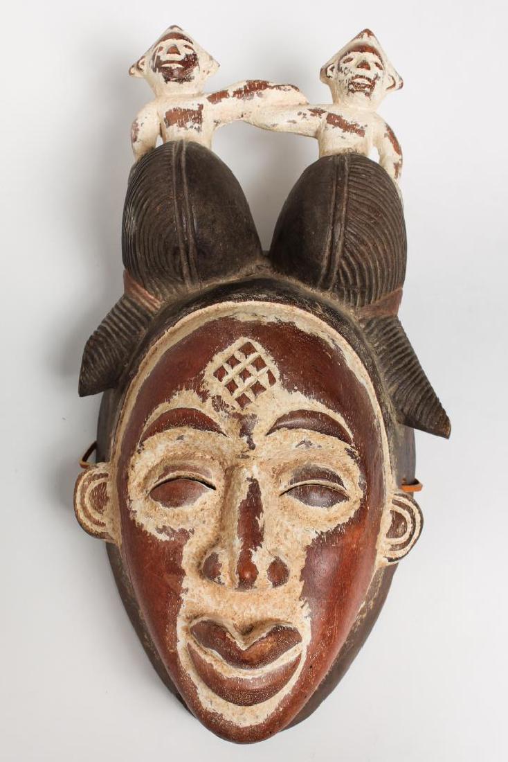 African Punu Spirit Mask, Gabon, Carved & Painted (1 of 5)
