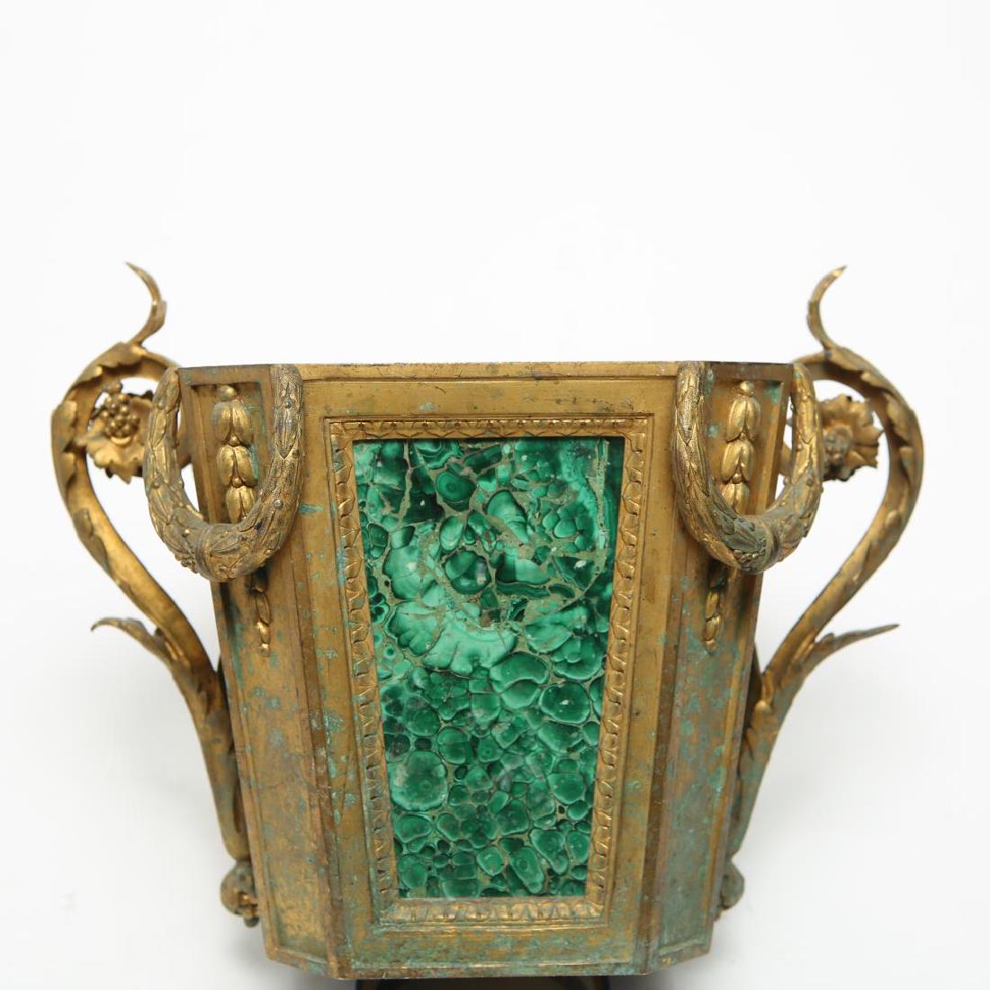 Neoclassical Cache Pot, Malachite & Gilt Metal (1 of 8)