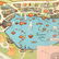 NYC World's Fair 1939 Walking Cane w Tony Sarg Map - 12