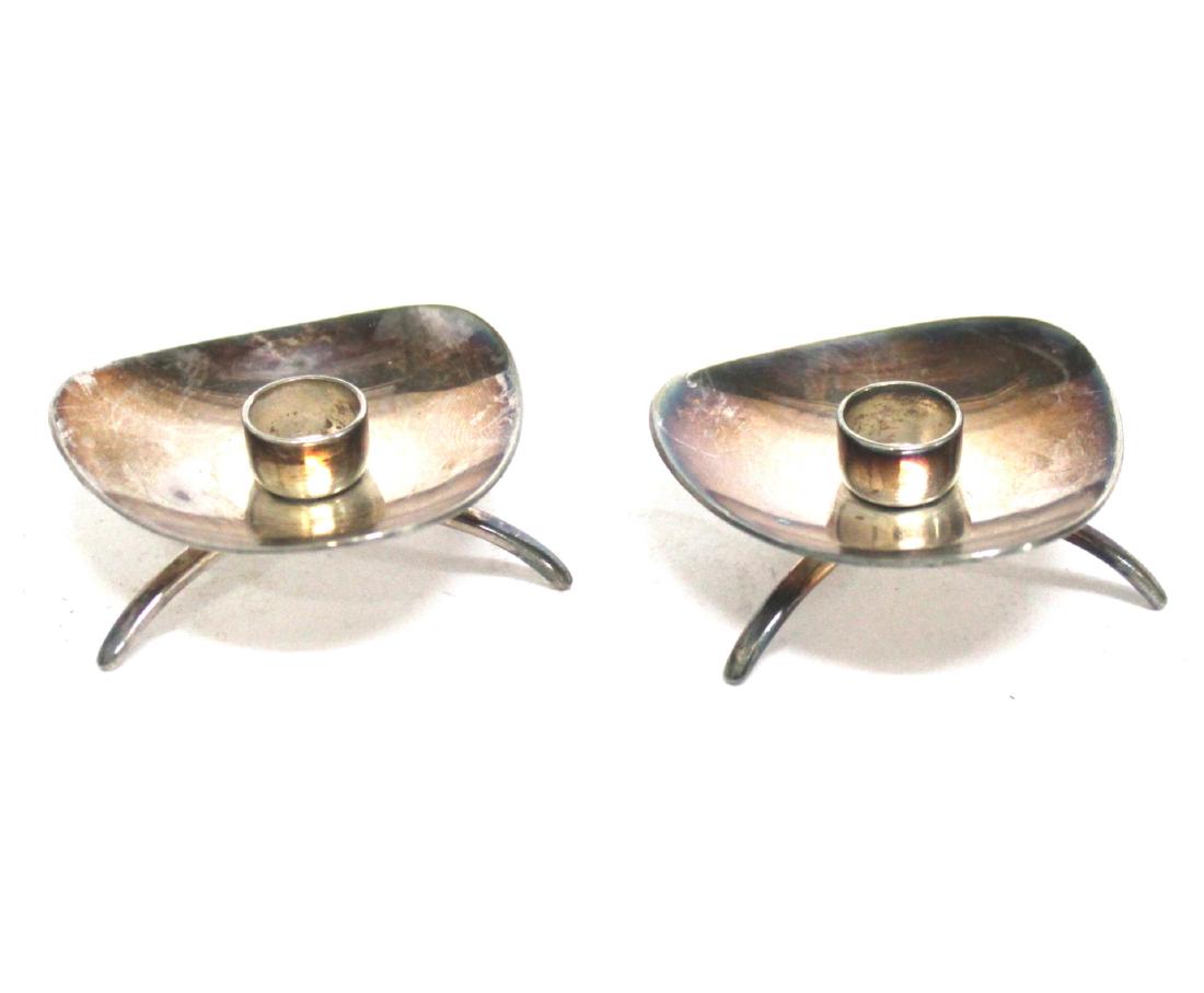 Danish Modern Silver Candleholders, Carl M. Cohr (1 of 5)