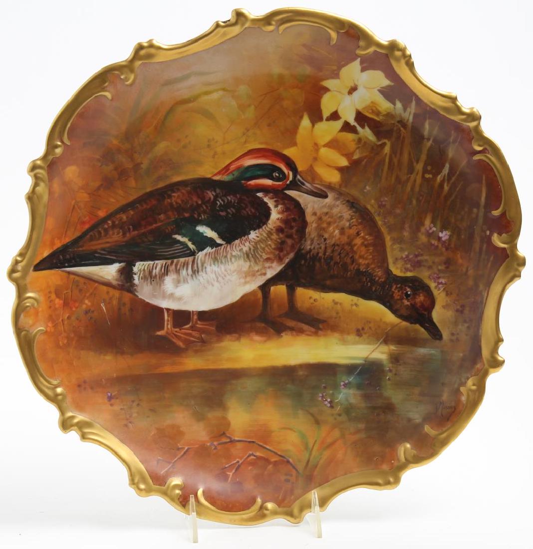 Limoges Porcelain "Wood Duck" Cabinet Plate (1 of 3)