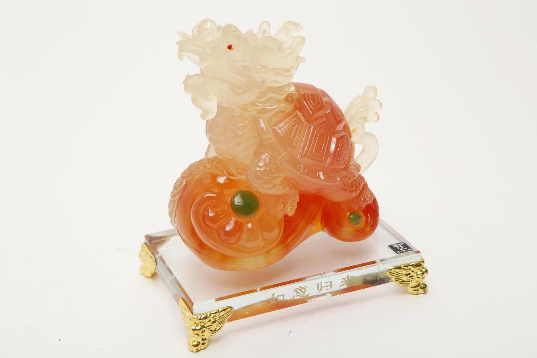 Chinese Peking Glass Pixiu Figure, Vintage (1 of 8)