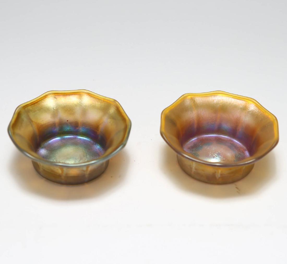 Louis Comfort Tiffany Favrile Glass Dishes, Pair (1 of 5)