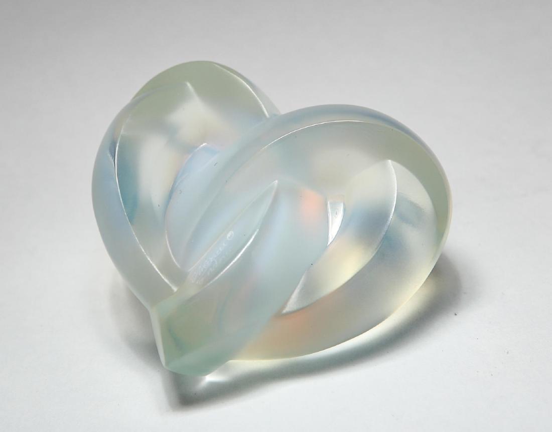 Lalique Crystal Hearts Paperweight, Opalescent (1 of 5)