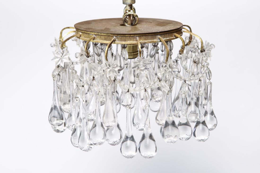 Gilt Bronze Chandelier, Crystal Prism- & Drop-Hung (1 of 5)
