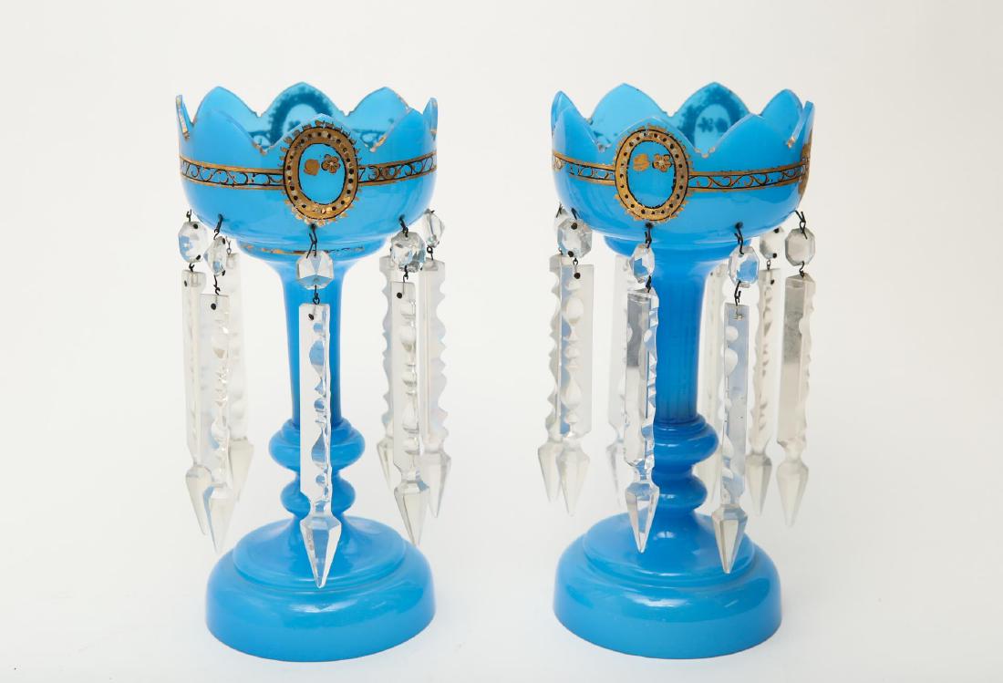 Lustre Candle Holders, Opaline Glass & Crystal (1 of 4)