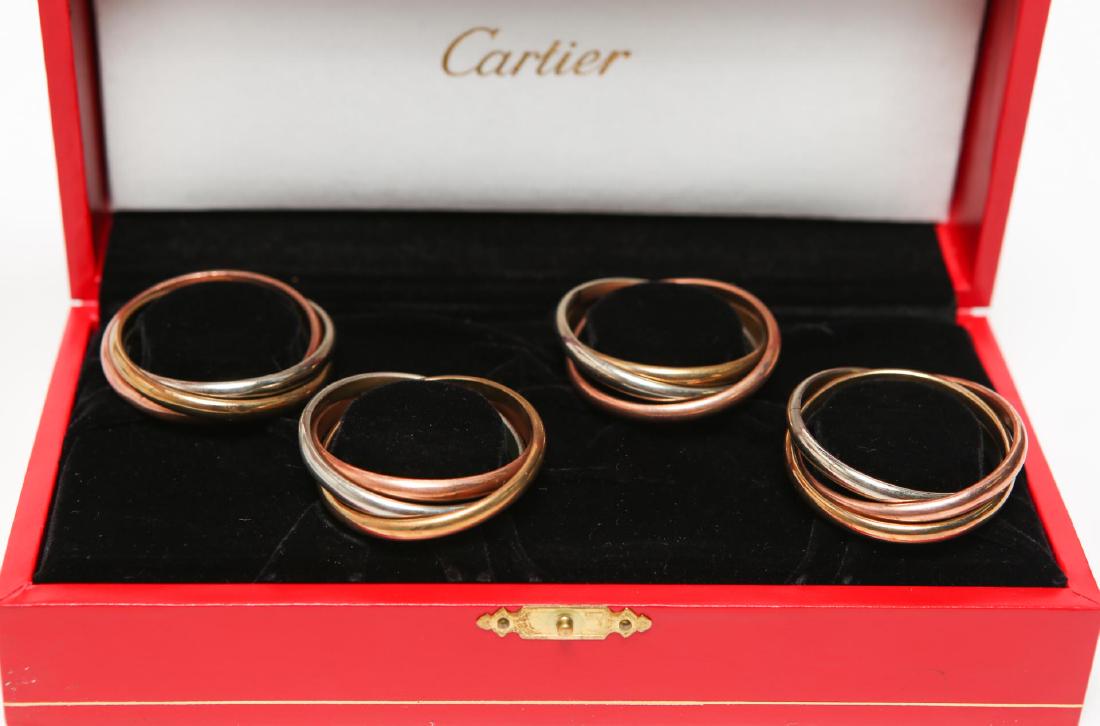 Cartier "Trinity" Napkin Rings, Set of 4 Boxed (1 of 4)