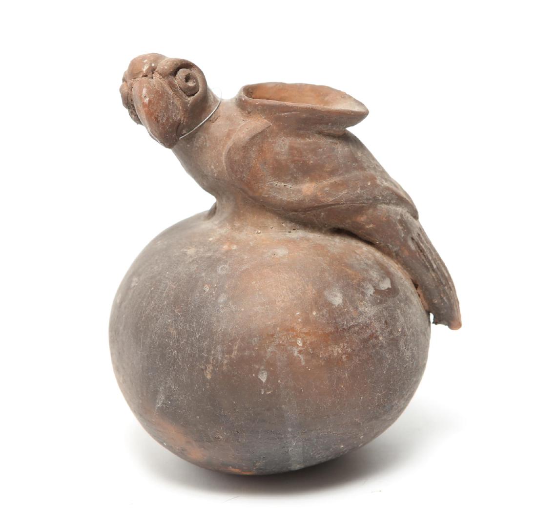 Pre-Columbian Pottery Vessel, with Parrot (1 of 6)